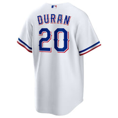 White Ezequiel Duran Texas Rangers Nike Youth Home Replica Jersey