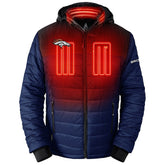 ActionHeat 5V Battery Heated Colorblock Full-Zip Puffer Jacket - Denver Broncos Jackets
