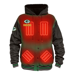 ActionHeat 5V Battery Heated Full-Snap Varsity Jacket - Green Bay Packers Jackets