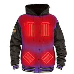 ActionHeat 5V Battery Heated Full-Snap Varsity Jacket - Minnesota Vikings Jackets