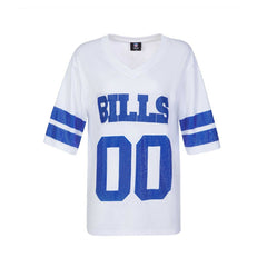 Cuce Women's Rhinestone V-Neck Tunic - Buffalo Bills