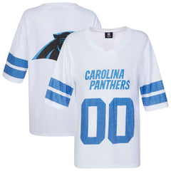 Cuce Women's Rhinestone V-Neck Tunic - Carolina Panthers