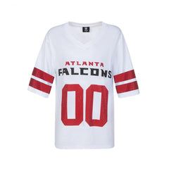 Cuce Women's Rhinestone V-Neck Tunic - Atlanta Falcons