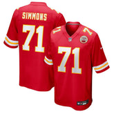 Josh Simmons Team Game Jersey - Kansas City Chiefs Jerseys