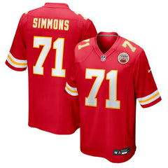 Josh Simmons Team Game Jersey - Kansas City Chiefs Jerseys