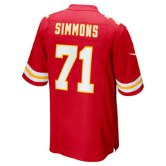 Josh Simmons Team Game Jersey - Kansas City Chiefs Jerseys