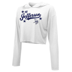 Justin Jefferson Majestic Threads Women's Glitter Wordmark Hoodie - Minnesota Vikings Hoodies