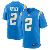 Elijah Molden Team Game Jersey - Los Angeles Chargers Jerseys