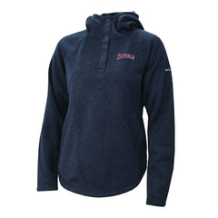 Navy Los Angeles Angels Columbia Women's Half-Snap Pullover Hoodie