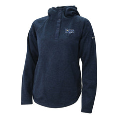 Navy Tampa Bay Rays Columbia Women's Half-Snap Pullover Hoodie