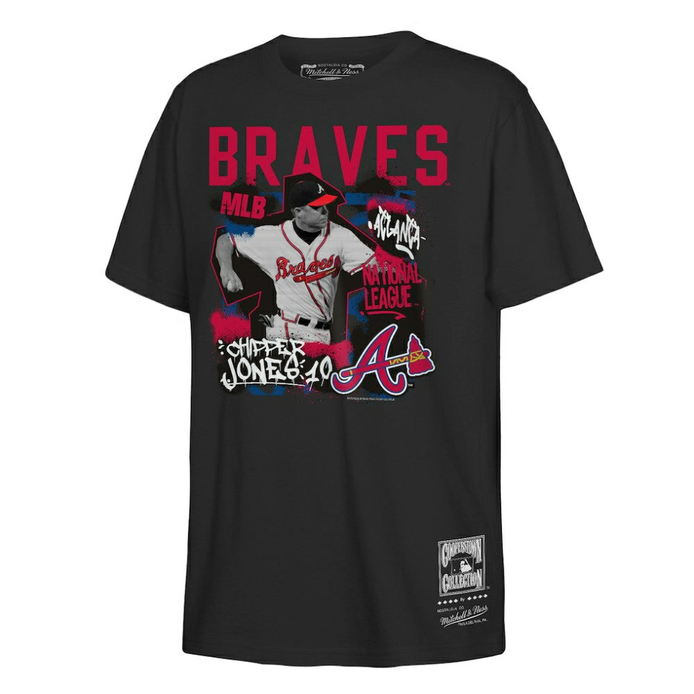 Black Chipper Jones Atlanta Braves Mitchell & Ness Youth Cooperstown Star Moment T-Shirt
