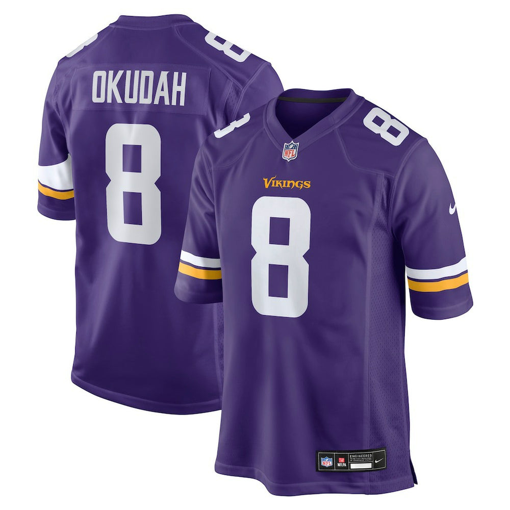 Jeff Okudah Team Game Jersey - Minnesota Vikings Jerseys