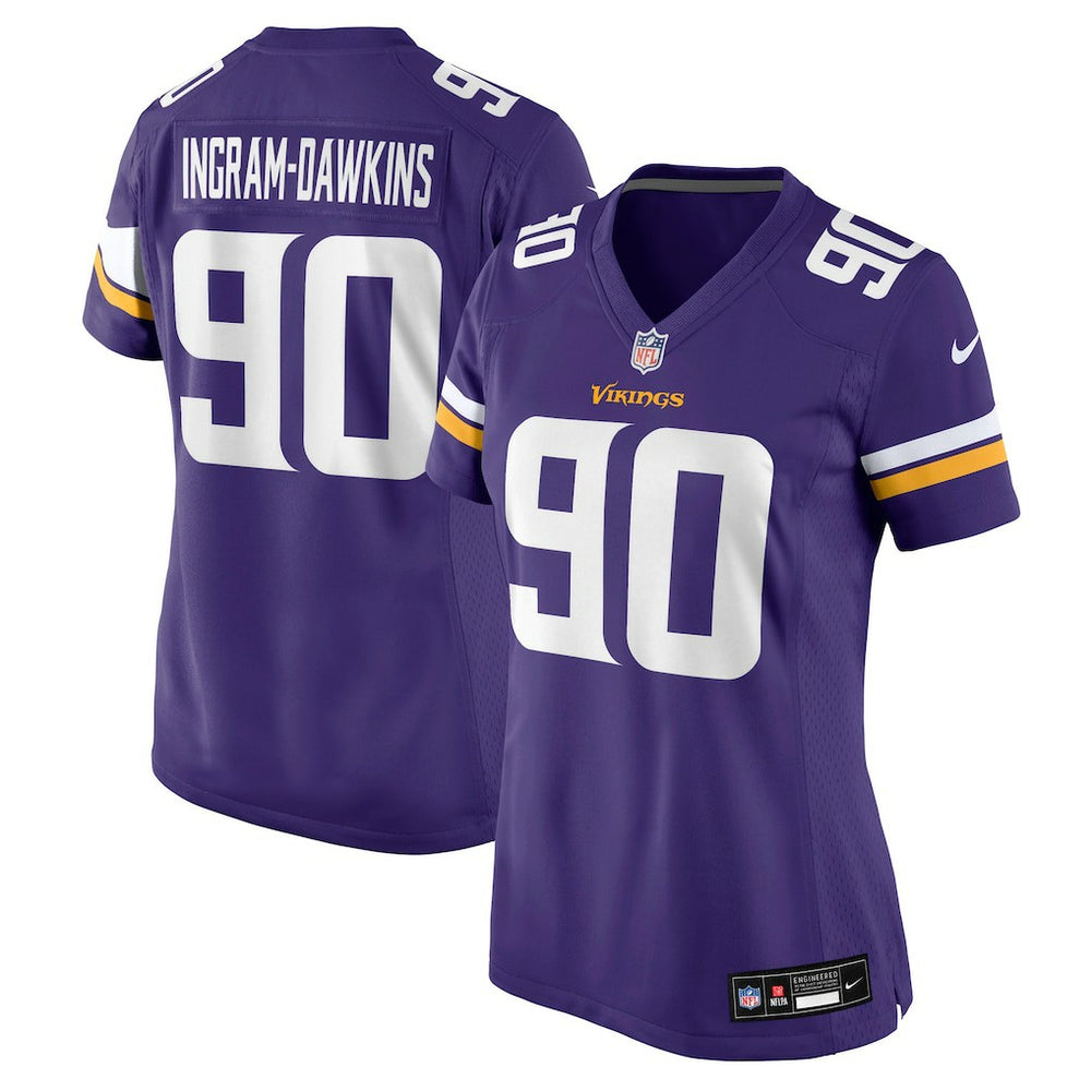 Tyrion Ingram-Dawkins Women's Team Game Jersey - Minnesota Vikings Jerseys