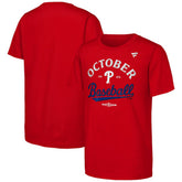 Red Philadelphia Phillies Fanatics Youth 2025 MLB Postseason Locker Room T-Shirt