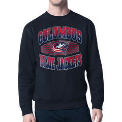 NHL Columbus Blue Jackets Starter Team Grit Graphic Fleece Pullover Sweatshirt