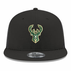 New Era Milwaukee Bucks Core Logo Meshback 9FIFTY Snapback Hat