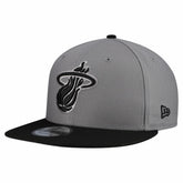 New Era Miami Heat Core Logo Storm Gray Two-Tone 9FIFTY Snapback Hat