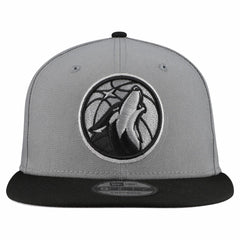 New Era Minnesota Timberwolves Core Logo Storm Gray Two-Tone 9FIFTY Snapback Hat