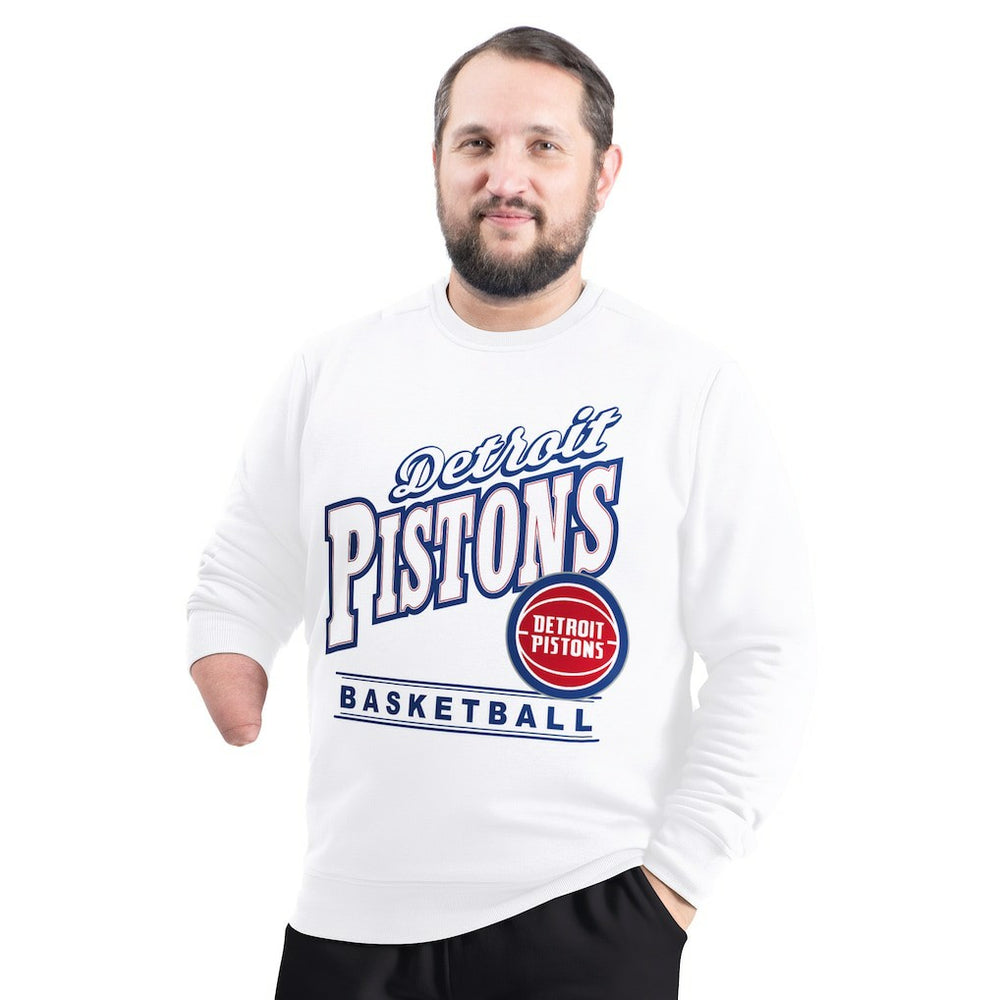 Detroit Pistons G-III Sports by Carl Banks Adaptive Headliner Fleece Crewneck Sweatshirt sale