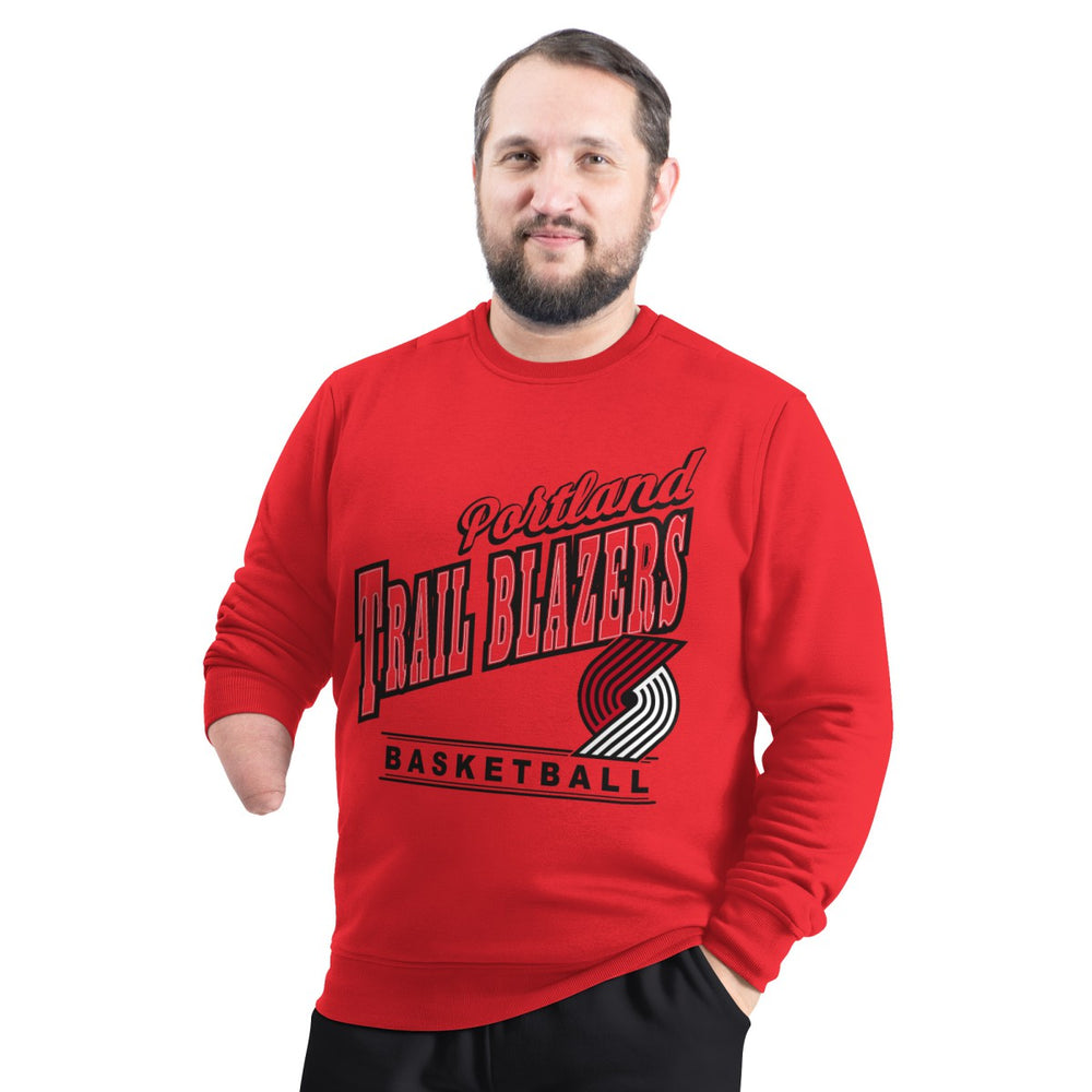 Portland Trail Blazers G-III Sports by Carl Banks Adaptive Headliner Fleece Crewneck Sweatshirt
