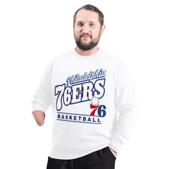 Philadelphia 76ers G-III Sports by Carl Banks Adaptive Headliner Fleece Crewneck Sweatshirt