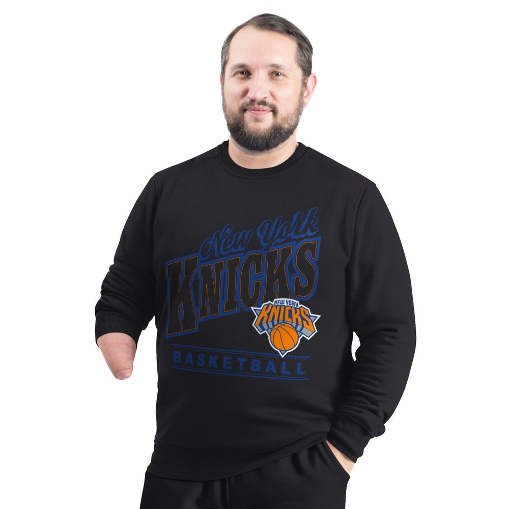 New York Knicks G-III Sports by Carl Banks Adaptive Headliner Fleece Crewneck Sweatshirt