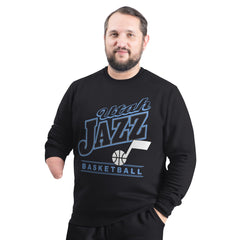 Utah Jazz G-III Sports by Carl Banks Adaptive Headliner Fleece Crewneck Sweatshirt