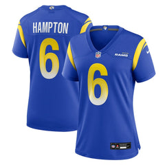 Nick Hampton Women's Team Game Jersey - Los Angeles Rams Jerseys