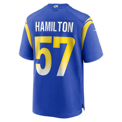 Ty Hamilton Team Game Jersey - Los Angeles Rams Jerseys