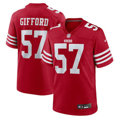 Luke Gifford Team Game Jersey - San Francisco 49ers Jerseys