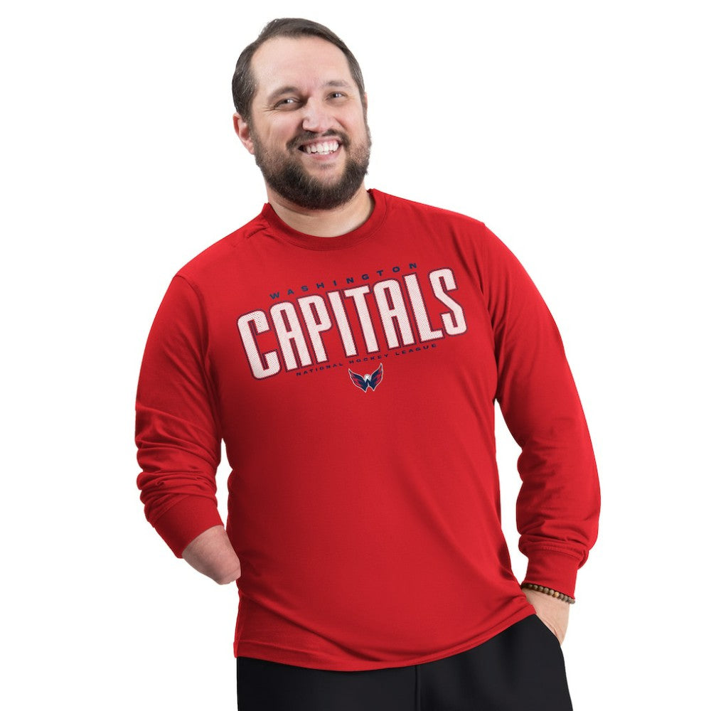 NHL Washington Capitals G-III Sports by Carl Banks Adaptive Mesh Effect Long Sleeve T-Shirt