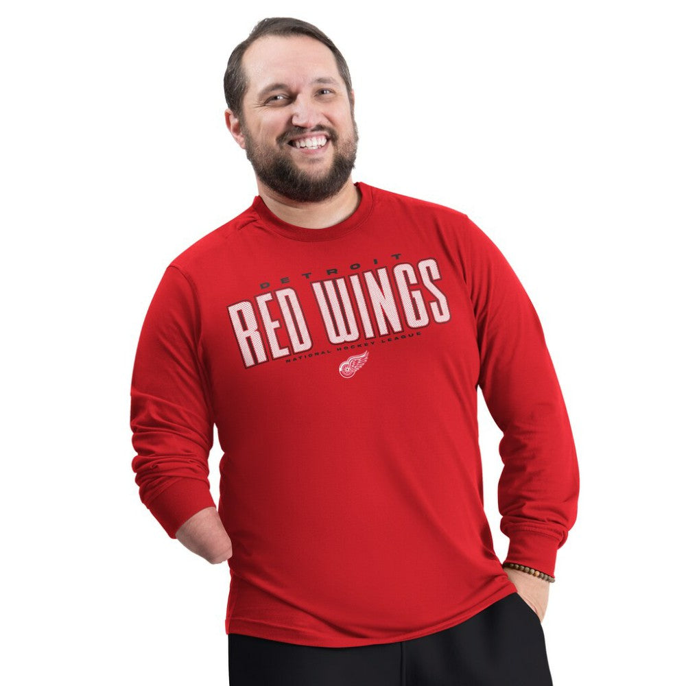 NHL Detroit Red Wings G-III Sports by Carl Banks Adaptive Mesh Effect Long Sleeve T-Shirt