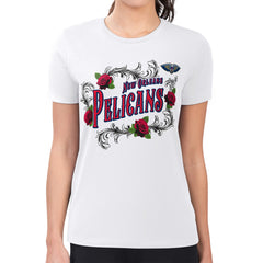 New Orleans Pelicans G-III 4Her by Carl Banks Women's Super-Slim Fit Lightweight Roses Crew Neck T-Shirt