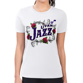 Utah Jazz G-III 4Her by Carl Banks Women's Super-Slim Fit Lightweight Roses Crew Neck T-Shirt