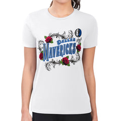 Dallas Mavericks G-III 4Her by Carl Banks Women's Super-Slim Fit Lightweight Roses Crew Neck T-Shirt sale