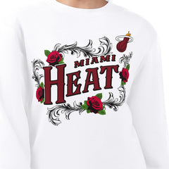 Miami Heat G-III 4Her by Carl Banks Women's Roses Fleece Tri-Blend Sweatshirt
