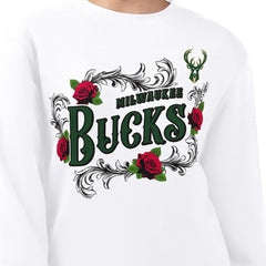 Milwaukee Bucks G-III 4Her by Carl Banks Women's Roses Fleece Tri-Blend Sweatshirt