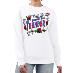 Oklahoma City Thunder G-III 4Her by Carl Banks Women's Roses Fleece Tri-Blend Sweatshirt
