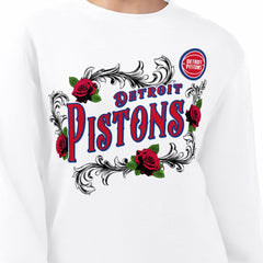 Detroit Pistons G-III 4Her by Carl Banks Women's Roses Fleece Tri-Blend Sweatshirt sale