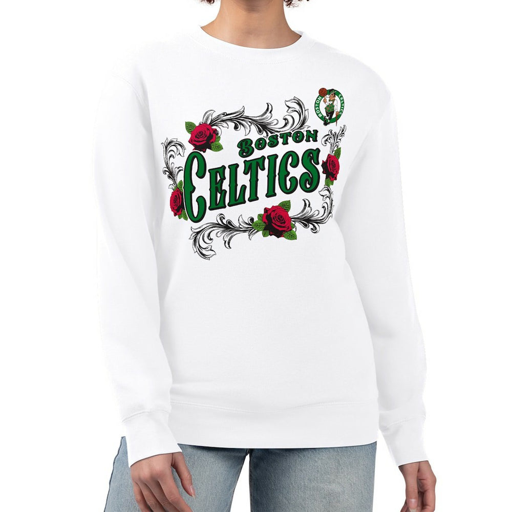 Boston Celtics G-III 4Her by Carl Banks Women's Roses Fleece Tri-Blend Sweatshirt