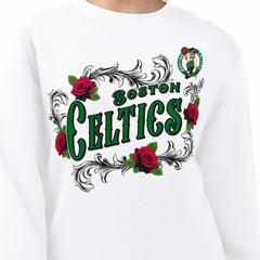 Boston Celtics G-III 4Her by Carl Banks Women's Roses Fleece Tri-Blend Sweatshirt
