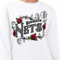 Brooklyn Nets G-III 4Her by Carl Banks Women's Roses Fleece Tri-Blend Sweatshirt
