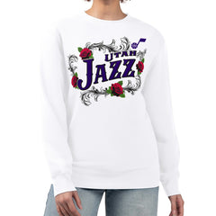 Utah Jazz G-III 4Her by Carl Banks Women's Roses Fleece Tri-Blend Sweatshirt
