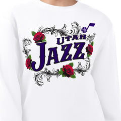 Utah Jazz G-III 4Her by Carl Banks Women's Roses Fleece Tri-Blend Sweatshirt