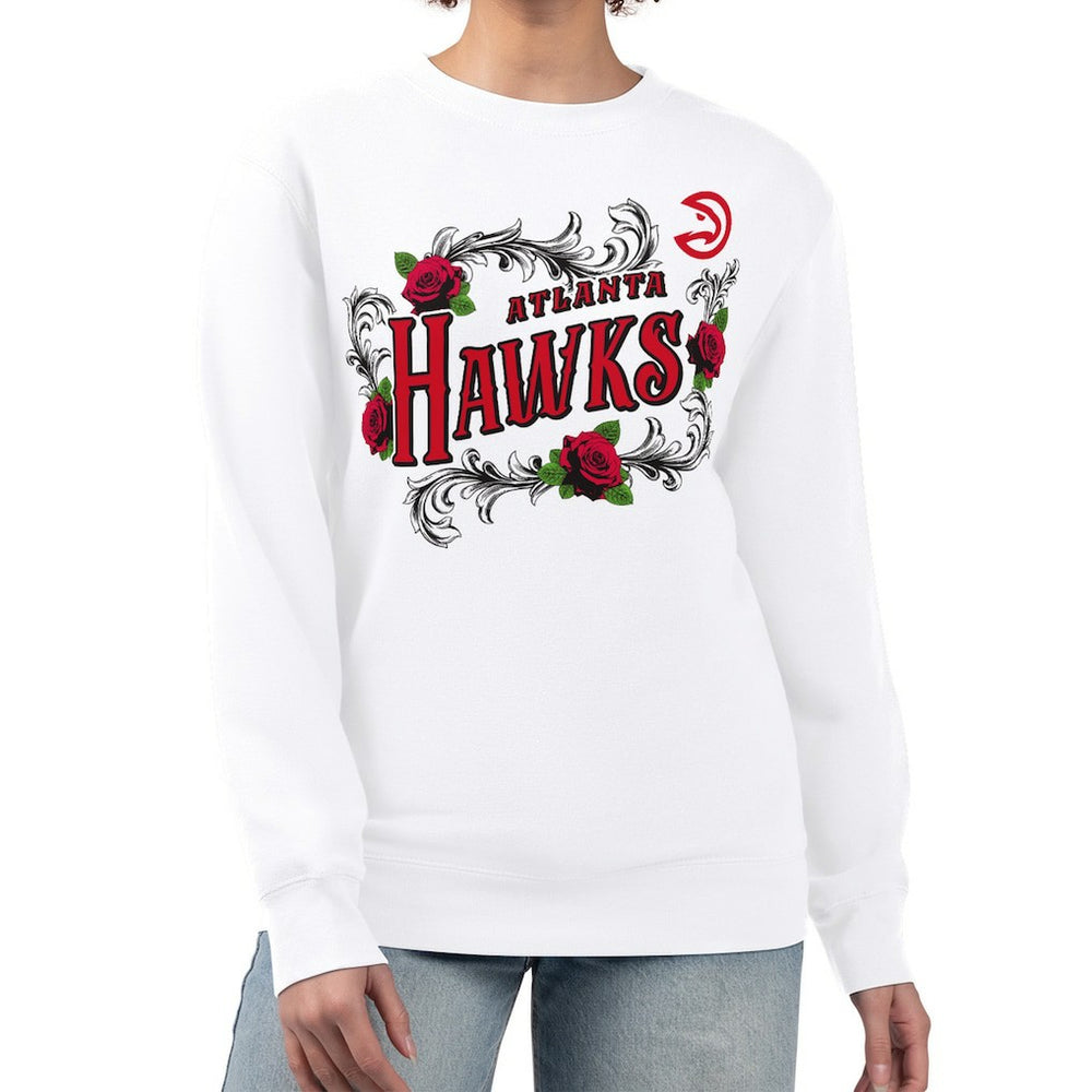Atlanta Hawks G-III 4Her by Carl Banks Women's Roses Fleece Tri-Blend Sweatshirt