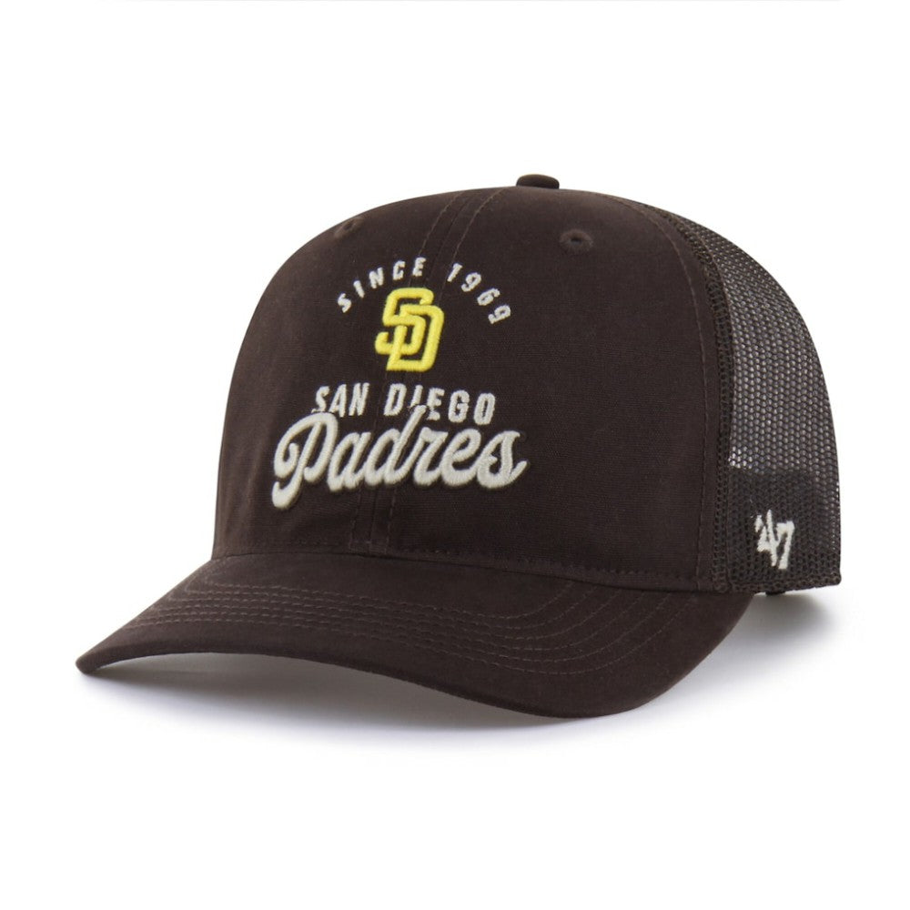 Brown San Diego Padres '47 Pitstop Trucker Adjustable Hat