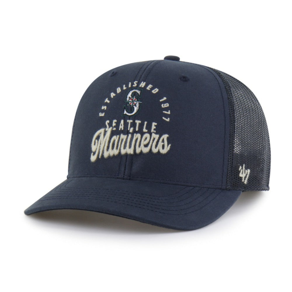 Navy Seattle Mariners '47 Pitstop Trucker Adjustable Hat