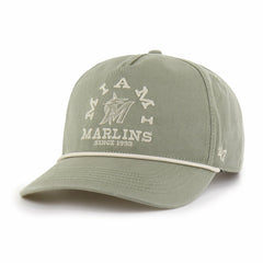 Olive Miami Marlins '47 Canyon Ranchero Hitch Adjustable Hat