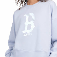 Light Blue Boston Red Sox Starter Women's Pastels Boxy Fleece Sweatshirt