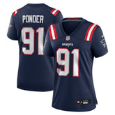 Elijah Ponder Women's Team Game Jersey - New England Patriots Jerseys